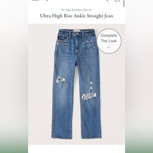 Abercrombie & fitch straight leg ankle Jean